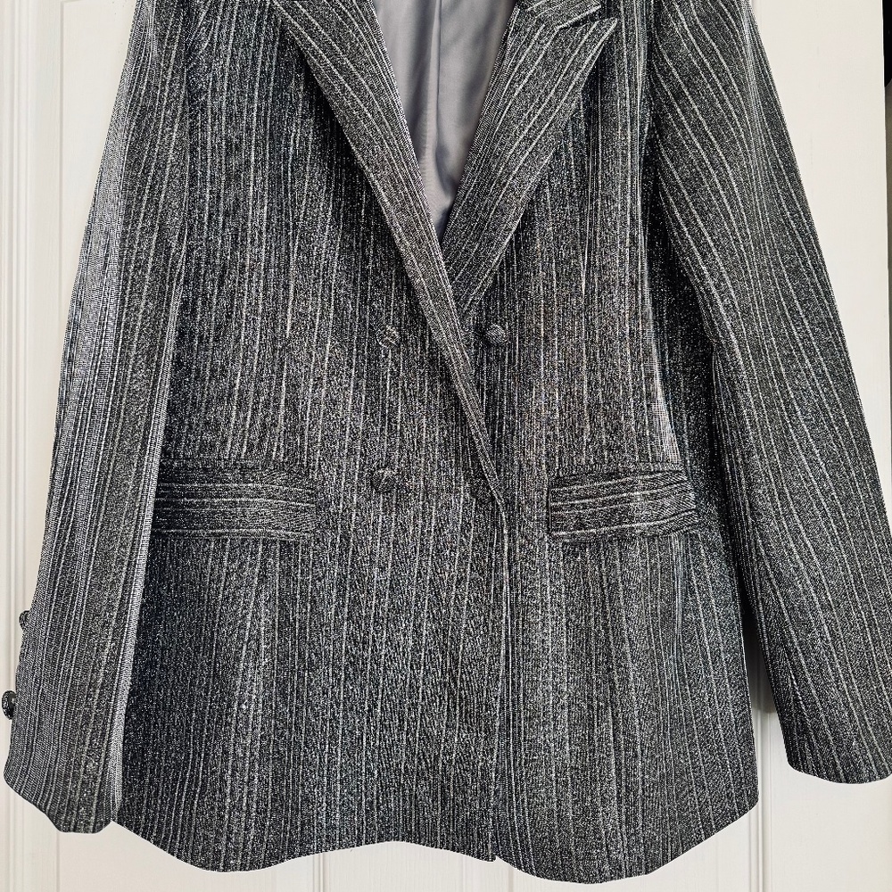 Silver Threaded Blazer. Hello Holiday Parties!!! - image 3